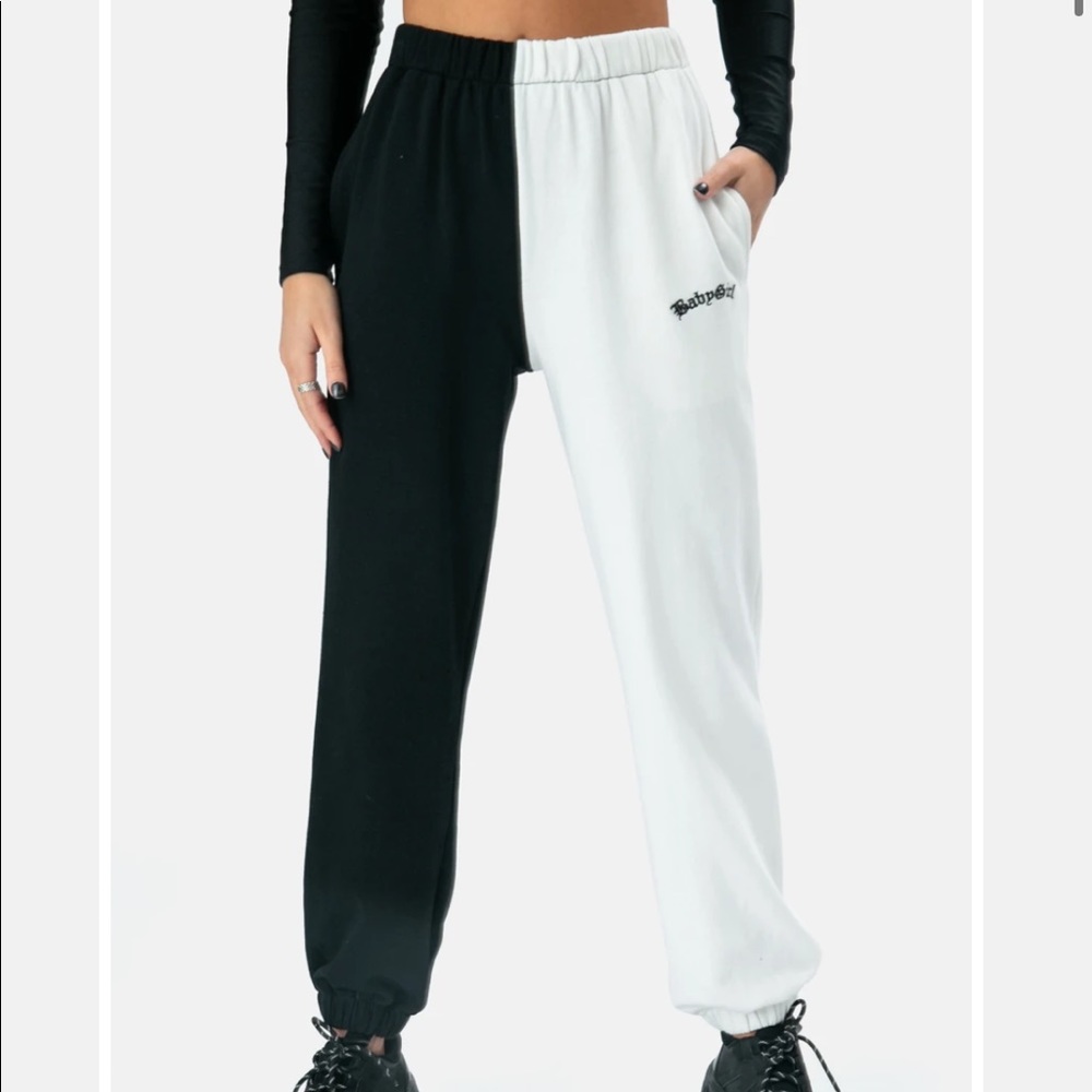 Adika black and white sweatpants